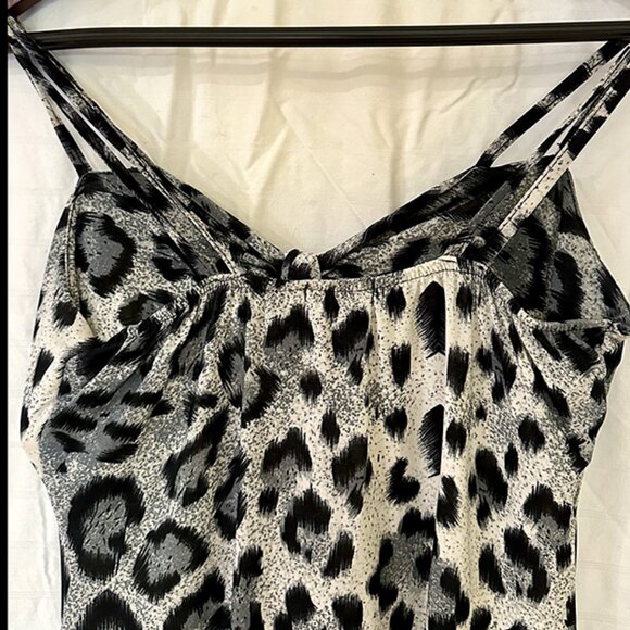 Blue-grey Leopard Print Dress - Picture 3 of 5